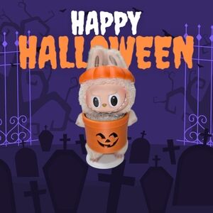 Labubu 3D Printed Jack-o’-Lantern Pumpkin Bucket Costume (Accessory Only) 🎃
